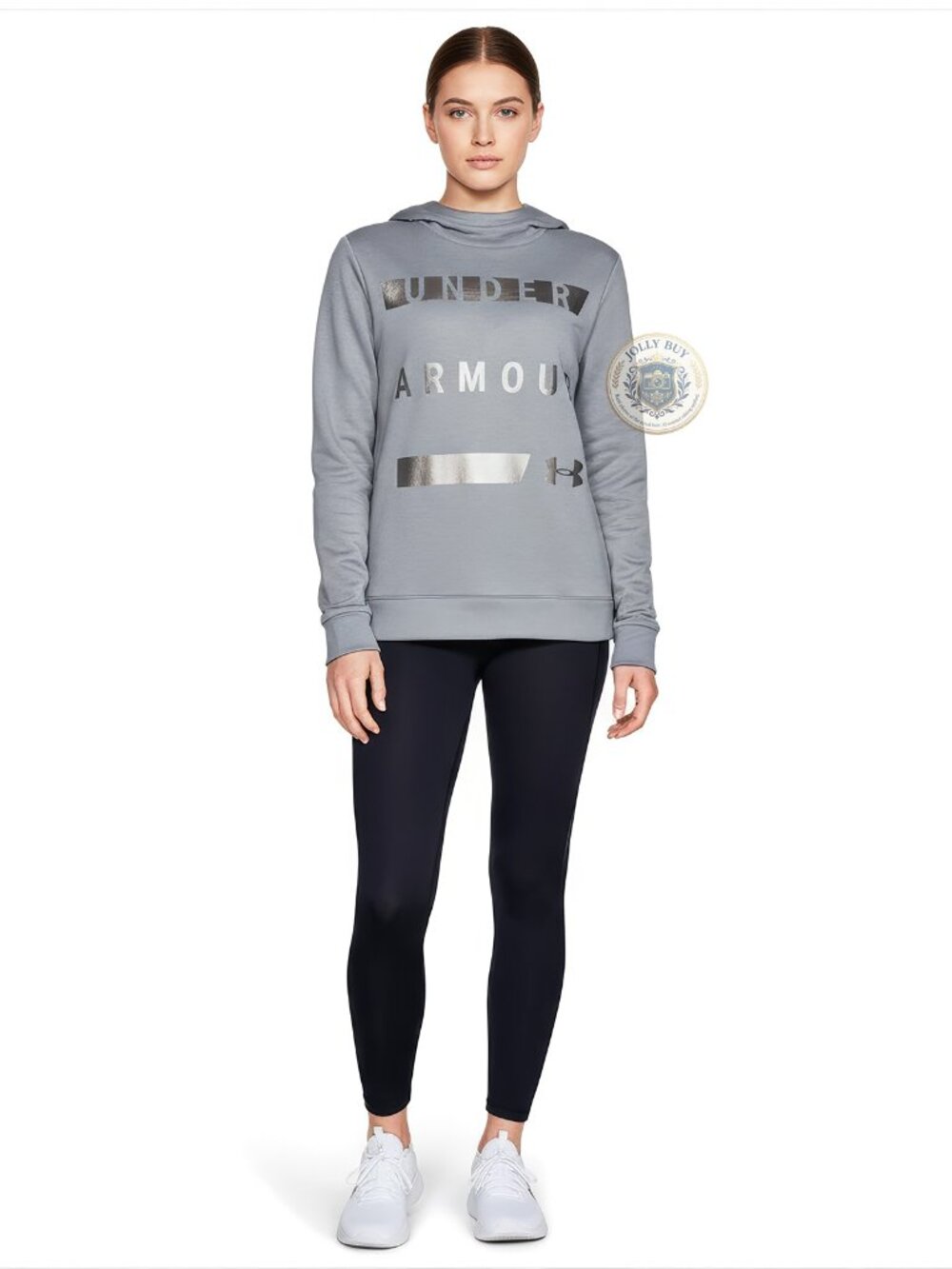 Under Armour Women’s Hoodie ColdGear Fleece Pullover Silver Logo NEW